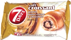 7 Days Soft Croissant Peanut Butter Creme Chocolate 7 Days Soft Croissant Peanut Butter Creme Chocolate