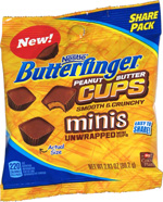 Butterfinger Peanut Butter Cups Minis Unwrapped