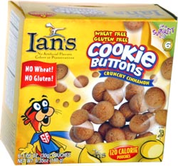 Ian's Wheat Free Gluten Free Cookie Buttons Crunchy Cinnamon