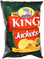 King Jackets Cheese & Onion Flavour Potato Crisps