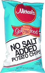 Michael's Gold n' Good No Salt Added Potato Chips Michael's Gold n' Good No Salt Added Potato Chips