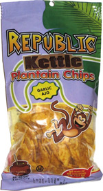 Republic Kettle Plantain Chips Garlic Ajo