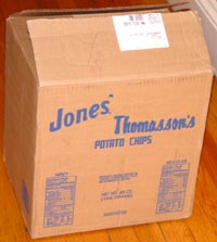 Jones' and Thomasson's Potato Chips box