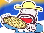 Meiji mascot enjoys some corn