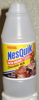 Nesquik narrow-shaped 16-oz. container, circa 1999