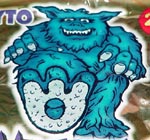 Monster masot from Tayto Mighty Munch Chunky Hot & Spicy Flavour Corn Snacks (Ireland)