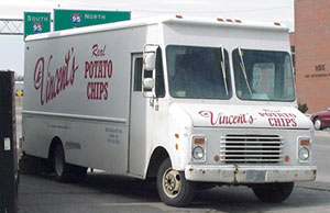 Vincent's Potato Chips truck