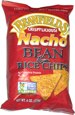 Beanfields Crispylicious! Bean & Rice Chips Nacho