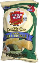 Better Made Krinkle Cut Garlic Dill Pickle Potato Chips