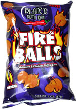 Blair's Death Rain Fire Balls Habanero and Cheddar Puffed Corn