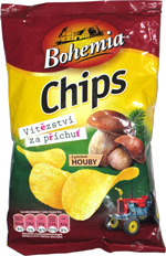 Bohemia Chips Vitezstvi za prichut S prichuti Houby (Mushroom potato chips)
