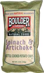 Boulder Canyon Natural Foods Spinach & Artichoke Kettle Cooked Potato Chips