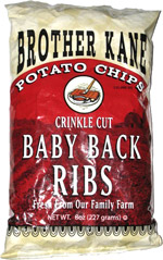 Brother Kane Potato Chips Crinkle Cut Baby Back Ribs