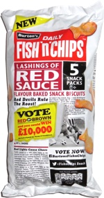 Burton's Daily Fish 'n' Chips Lashings of Red Sauce Flavour Baked Snack Biscuits