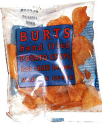 Burts Hand Fried Potato Chips Hot Chilli Lemon Flavour