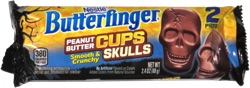 Butterfinger Peanut Butter Cups Skulls