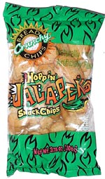 Crunchy Bread Chips Hoppin' Jalapeno Snack Chips