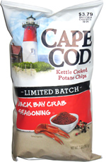 Cape Cod Kettle Cooked Potato Chips Limited Batch Back Bay Crab Seasoning
