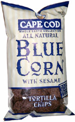 Cape Cod Whole Earth Collection All Natural Blue Corn with Sesame Tortilla Chips