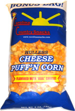 Carolina Country Snacks Hulless Cheese Puff'n Corn