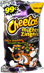 Cheetos Mighty Zingers Crazy Cheddar & Wicked Picante