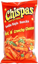 Chispas Latin Style Snacks Hot 'N' Crunchy Cheese