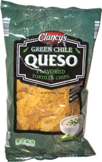 Clancy's Green Chile Queso Flavored Tortilla Chips