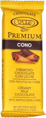 Premium Cono Creamy Milk Chocolate with Waffle Cone Chips