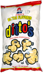 Jenny's Butter Flavored Ditto's Hulless Popcorn