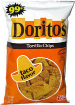 Doritos Tortilla Chips Taco Flavor (retro bag)