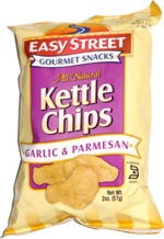 Easy Street Gourmet Snacks Kettle Chips Garlic & Parmesan