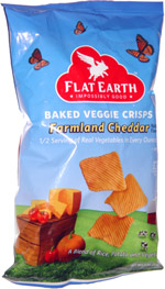 Flat Earth Baked Veggie Crisps Farmland Cheddar