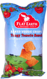 Flat Earth Baked Veggie Crisps Tangy Tomato Ranch