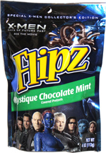 X-Men Flipz Mystique Chocolate Mint Covered Pretzels