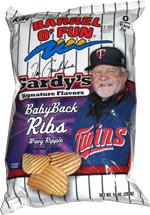 Barrel o' Fun Gardy's Signature Flavors Baby Back Ribs Wavy Ripple Potato Chips