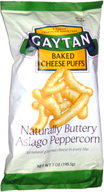 Gaytan Baked Cheese Puffs Naturally Buttery Asiago Peppercorn