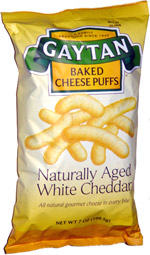 Gaytan Baked Cheese Puffs Naturally Aged White Cheddar