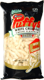Gibble's Cheese Puffys White Cheddar Cheese Flavored
