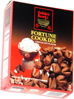 Golden Bowl Fortune Cookies Chocolate Flavor