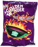 Golden Wonder Curry Flavor Quite Hot Crisps