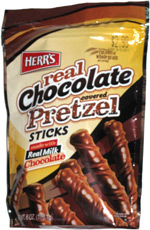 Herr's Real Chocolate Covered Pretzel Sticks