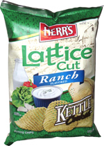 Herr's Lattice Cut Ranch Kettle Cooked Potato Chips