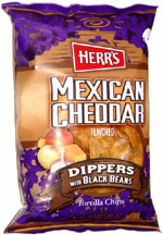 Herr's Mexican Cheddar Dippers with Black Beans Tortilla Chips