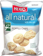 Herr's All Natural with Sea Salt Popped Chips