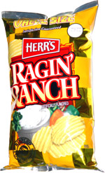 Herr's Ragin' Ranch Rippled Potato Chips