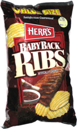 Herr's Baby Back Ribs Rippled Potato Chips