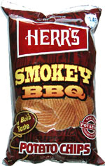 Evenement Vergelijken Onzorgvuldigheid Herr's Smokey BBQ Ripples Potato Chips