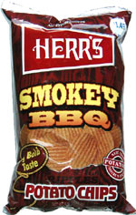 Herr's Smokey BBQ Ripples Potato Chips