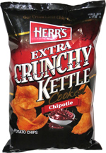 Herr's Extra Crunchy Kettle Cooked Chipotle Potato Chips
