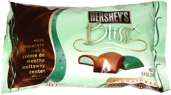 Hershey's Bliss Milk Chocolate with a Crème de Menthe Meltaway Center